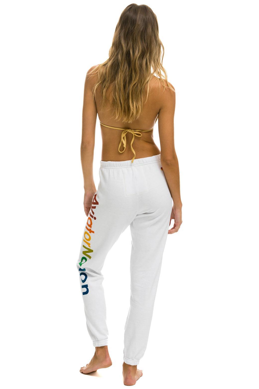 AVIATOR NATION SWEATPANTS - WHITE Female Product Image