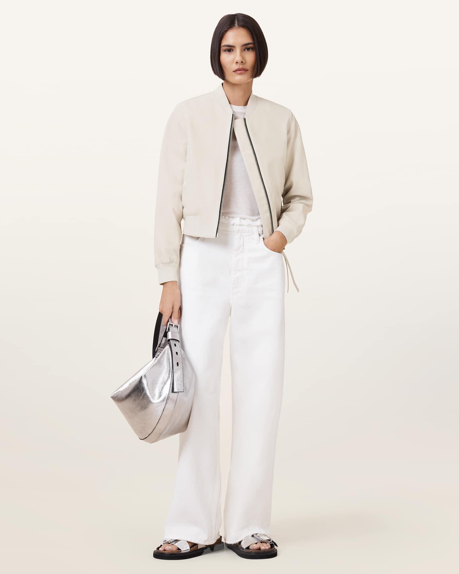 Orten Leather Bomber Jacket Product Image