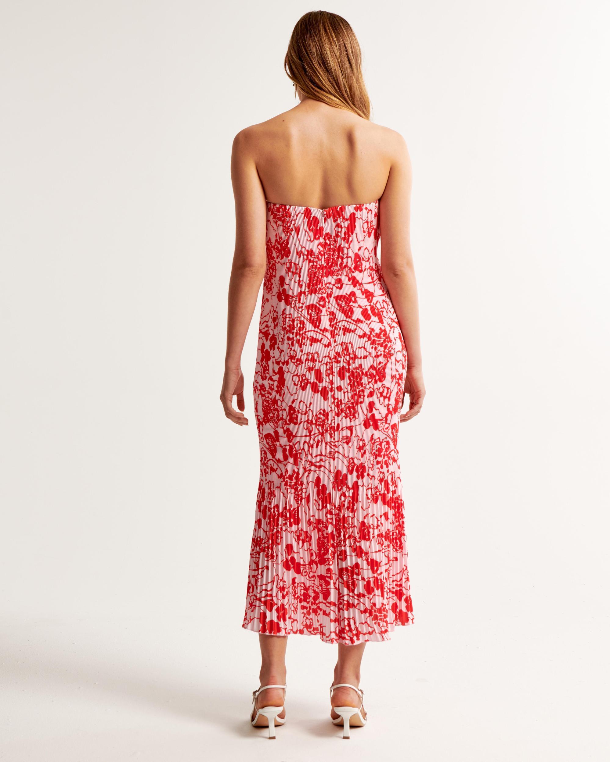 The A&F Giselle Pleat Release Midi Dress Product Image