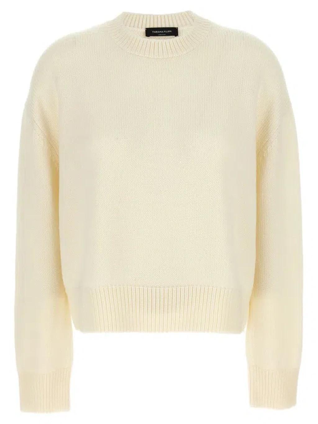 FABIANA FILIPPI Crewneck Sweater In White Product Image
