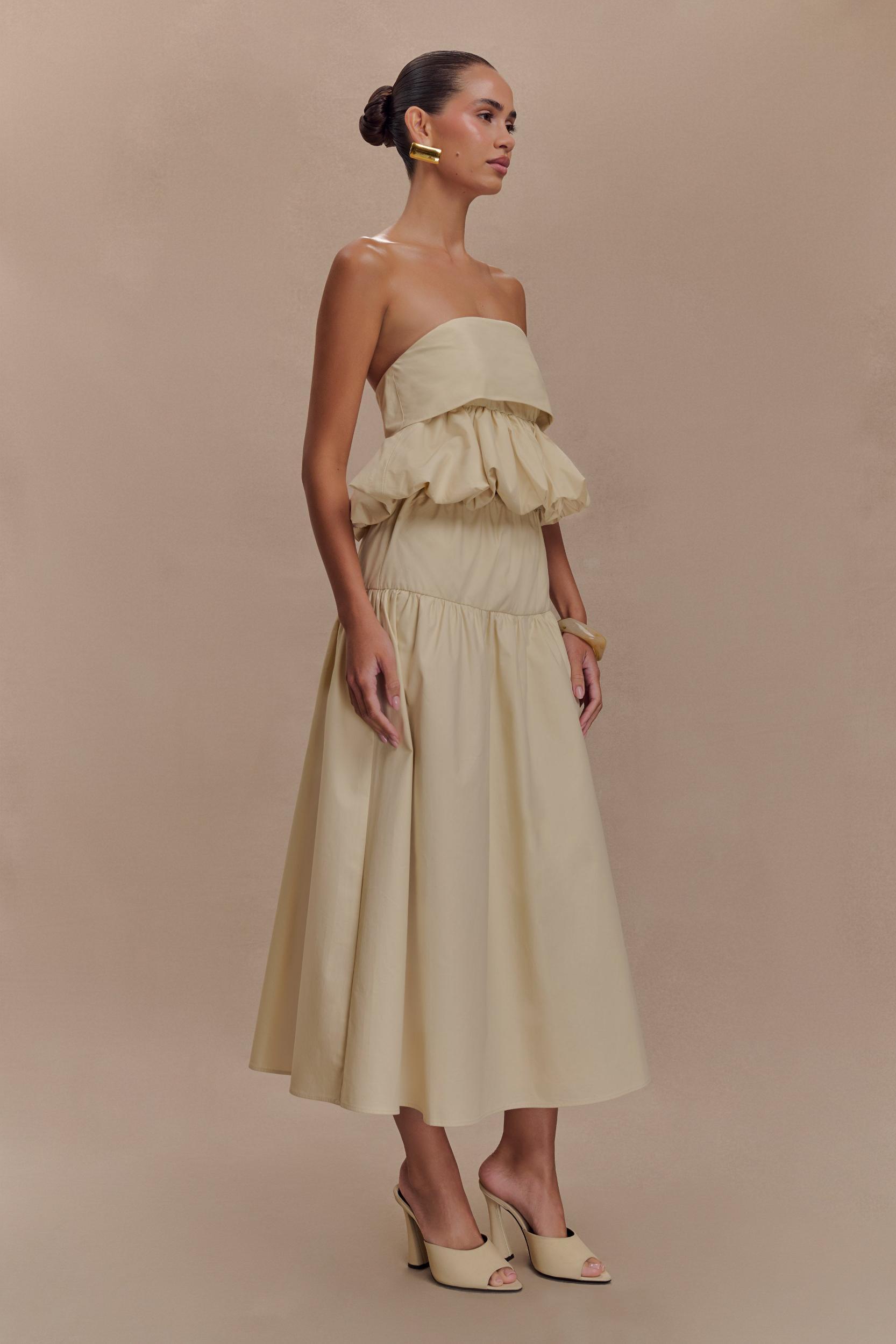 Amirah Midi Skirt - Nude Product Image