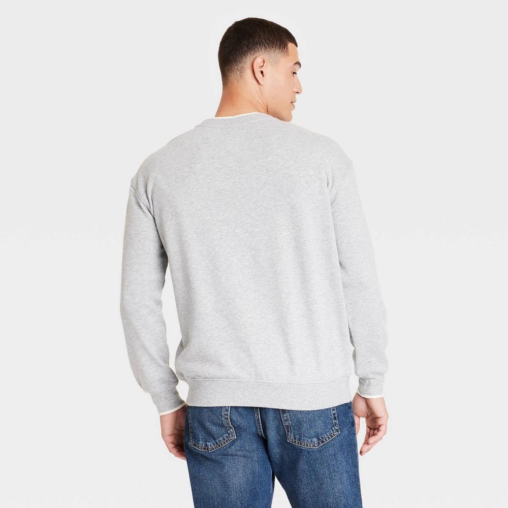Mens French Terry Pullover Sweatshirt - Goodfellow & Co Heathered XL Product Image