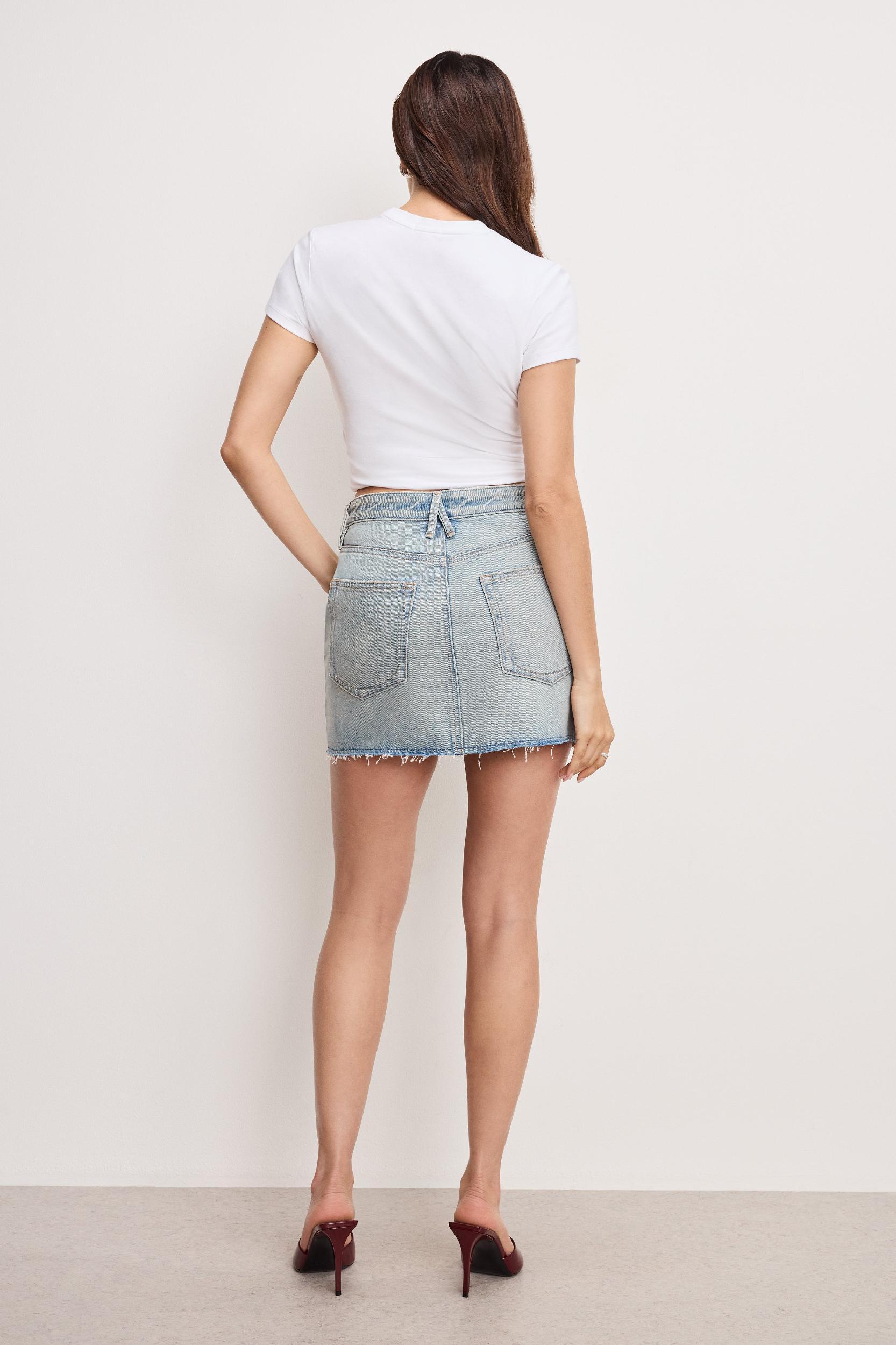 THE KHLOÉ MINI SKIRT | INDIGO1066 Product Image