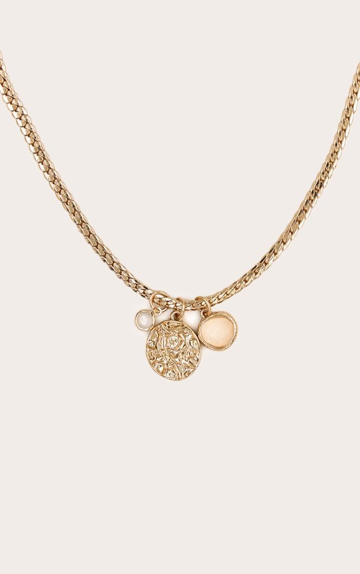 Gold Multi Pendant Chain Necklace Product Image
