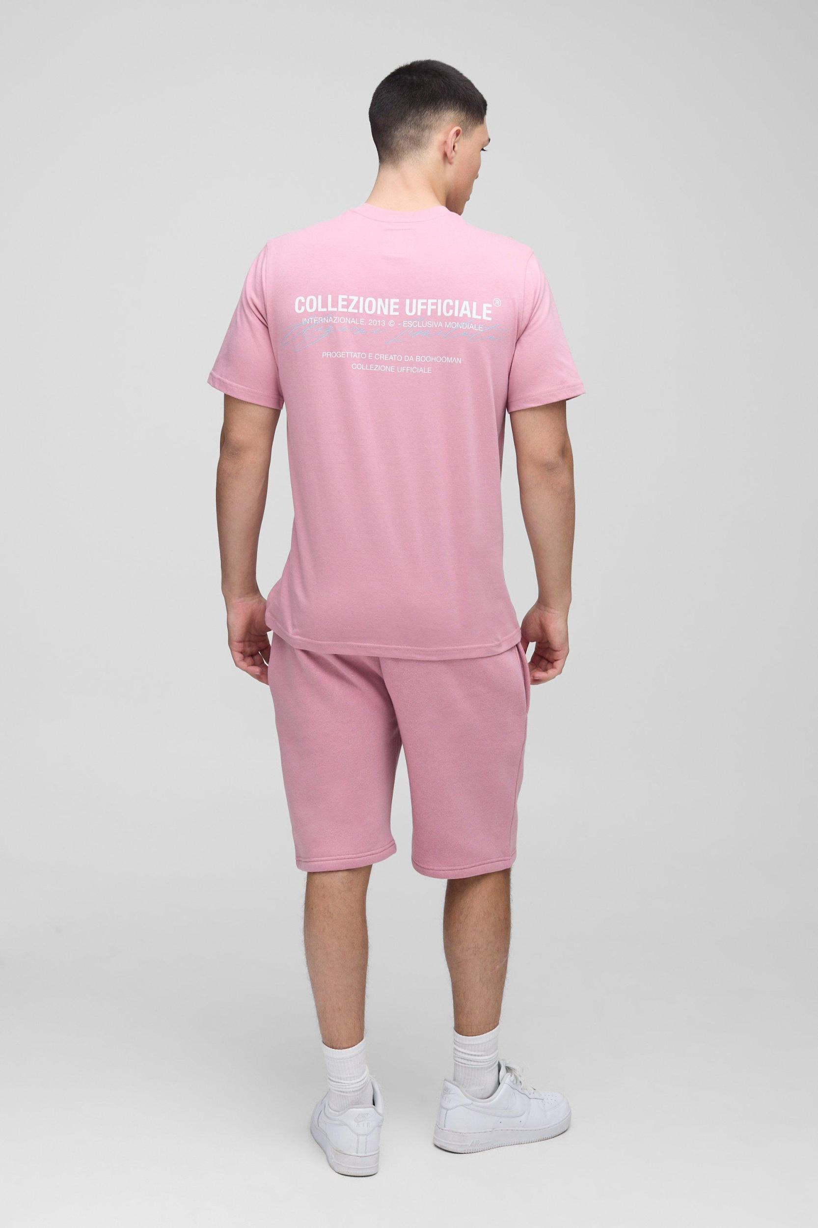 Regular Fit Collection T-Shirt & Short Set | boohooMAN USA Product Image