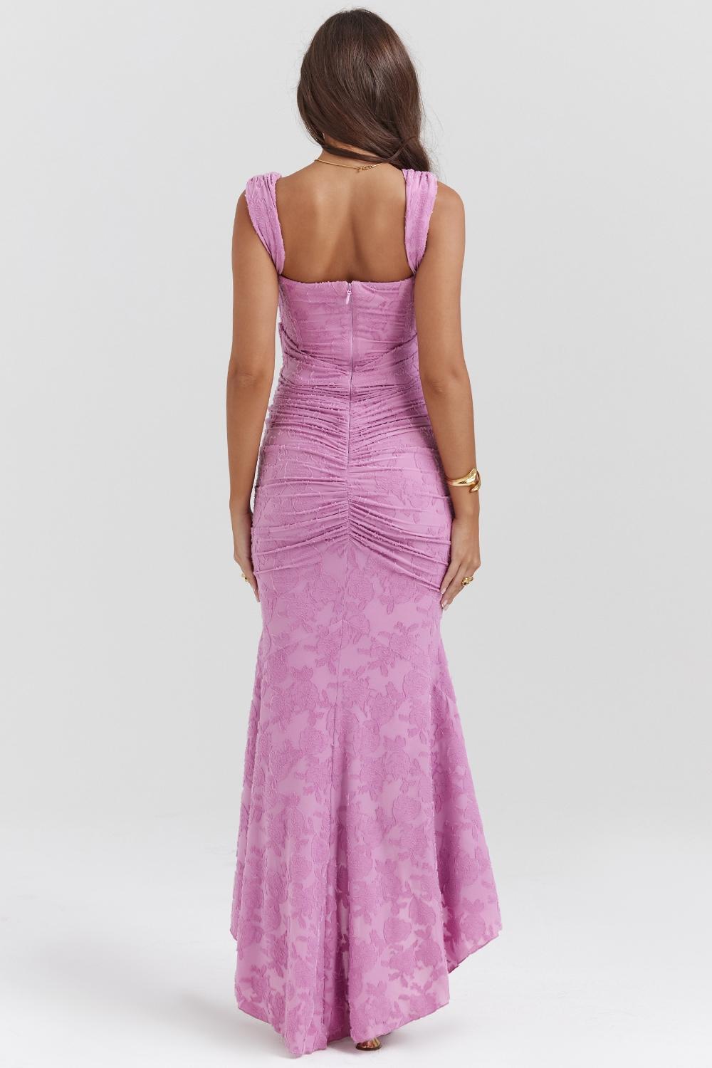 Cesca Rose Pink Floral Maxi Dress Product Image