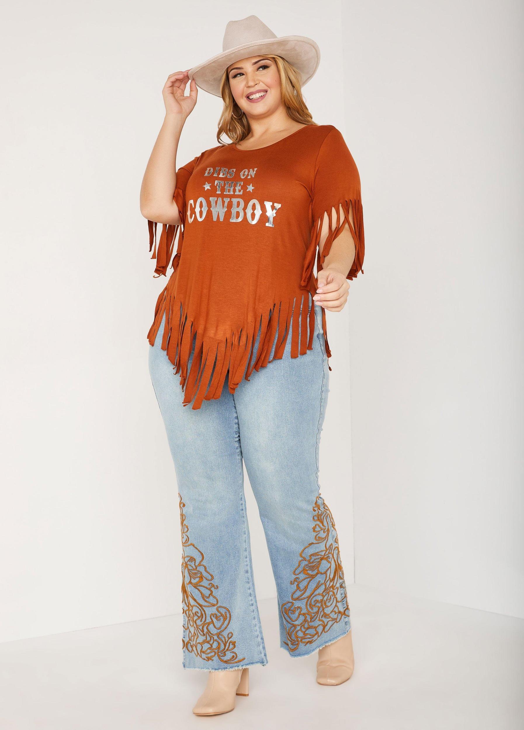 Cowboy Fringed Graphic Tee Product Image