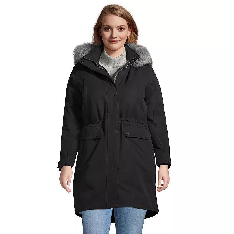 Plus Size Lands' End Expedition Down Waterproof Winter Parka, Women's, Size: 3XL, Black Product Image