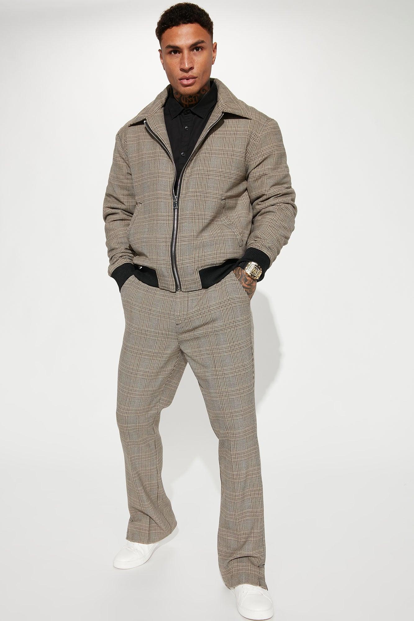 Anderson Plaid Bomber Jacket - Camel/combo Product Image
