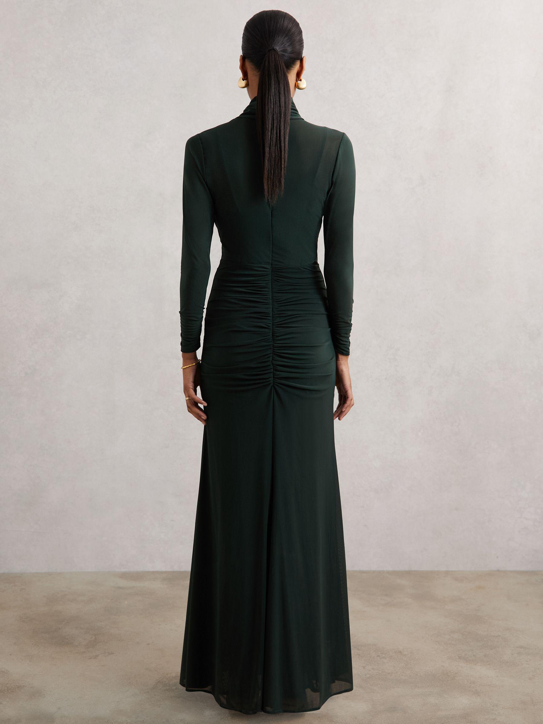 Petite Wide-Leg Pleated Cargo Trousers in Green Product Image