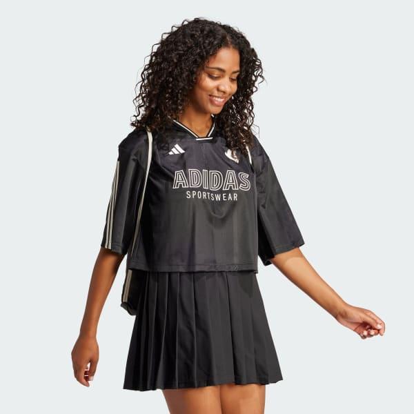 Adidas Womens Tiro 3-Stripes Oversized Jersey Shirt Product Image