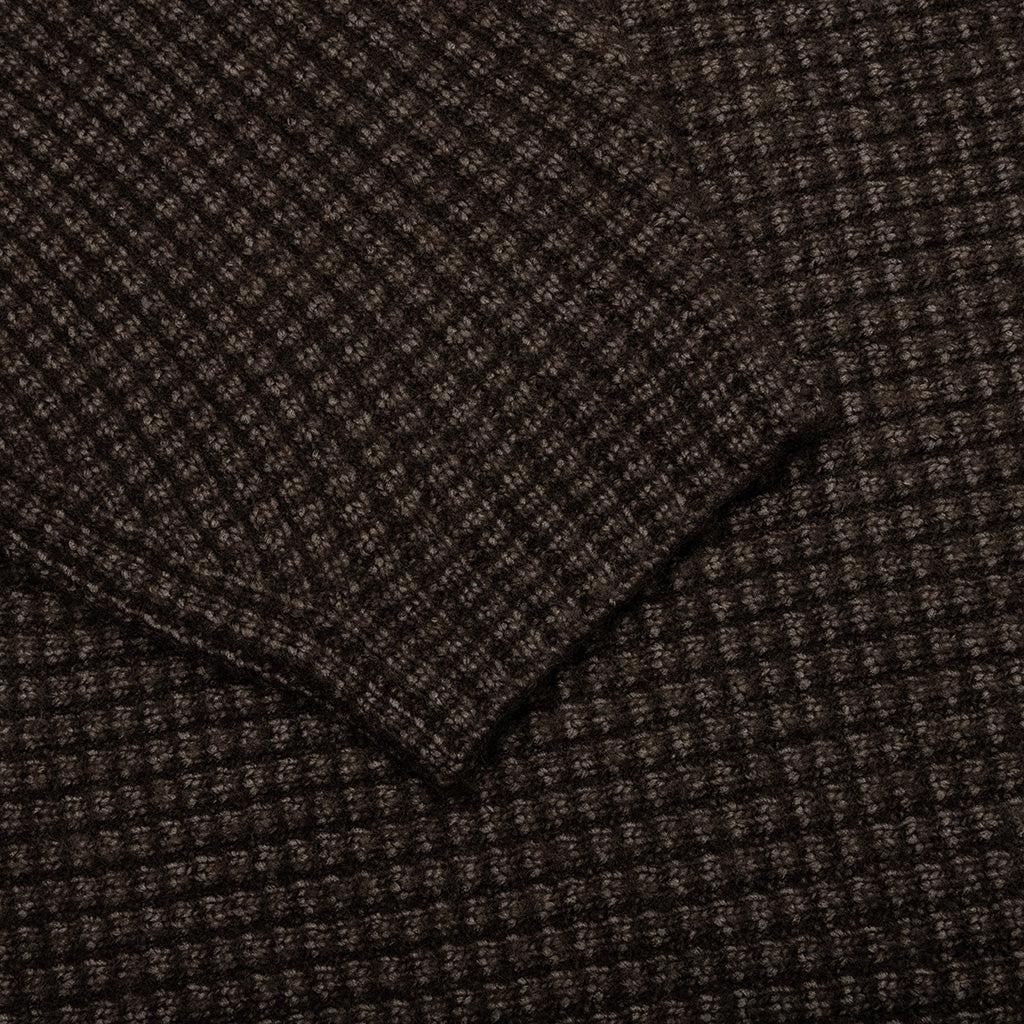 Heavy Waffle Cardigan - Brown Male Product Image