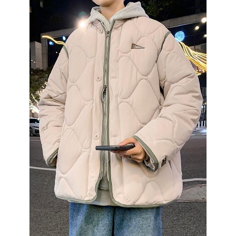 Button-Up Quilted Jacket Product Image