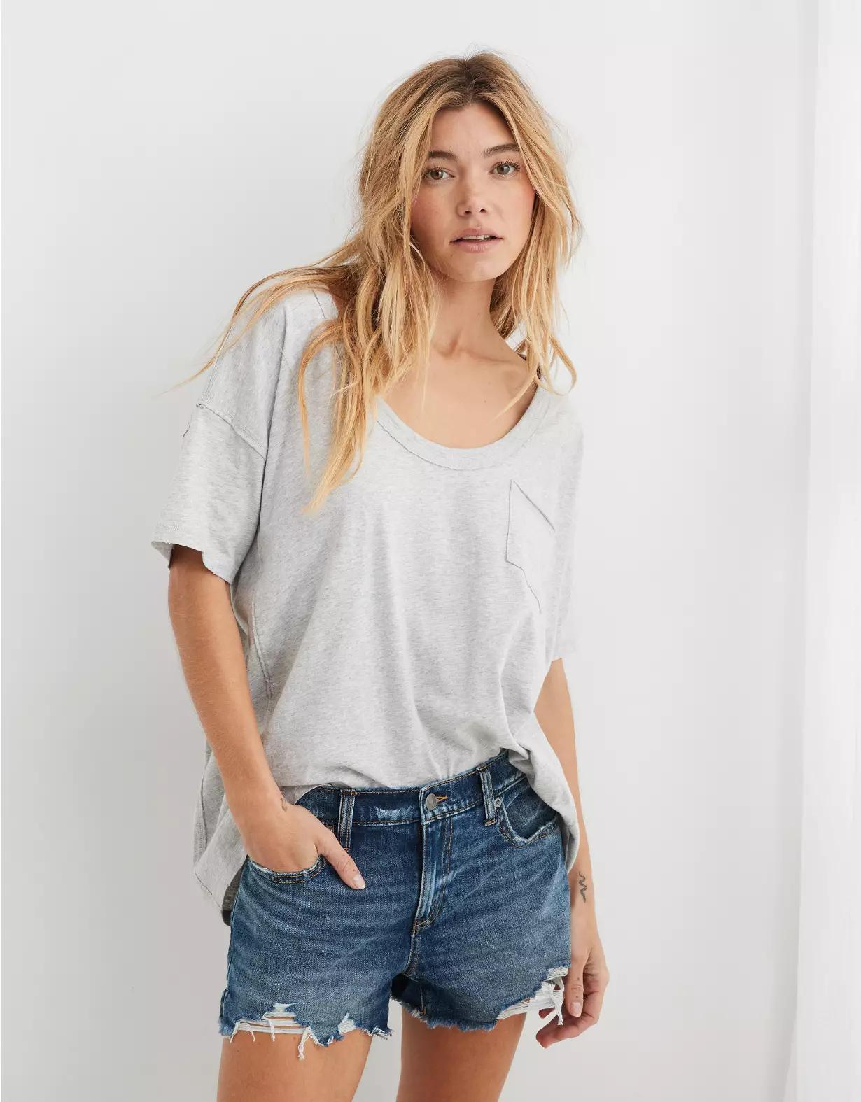 Aerie Daydream Denim Short Product Image