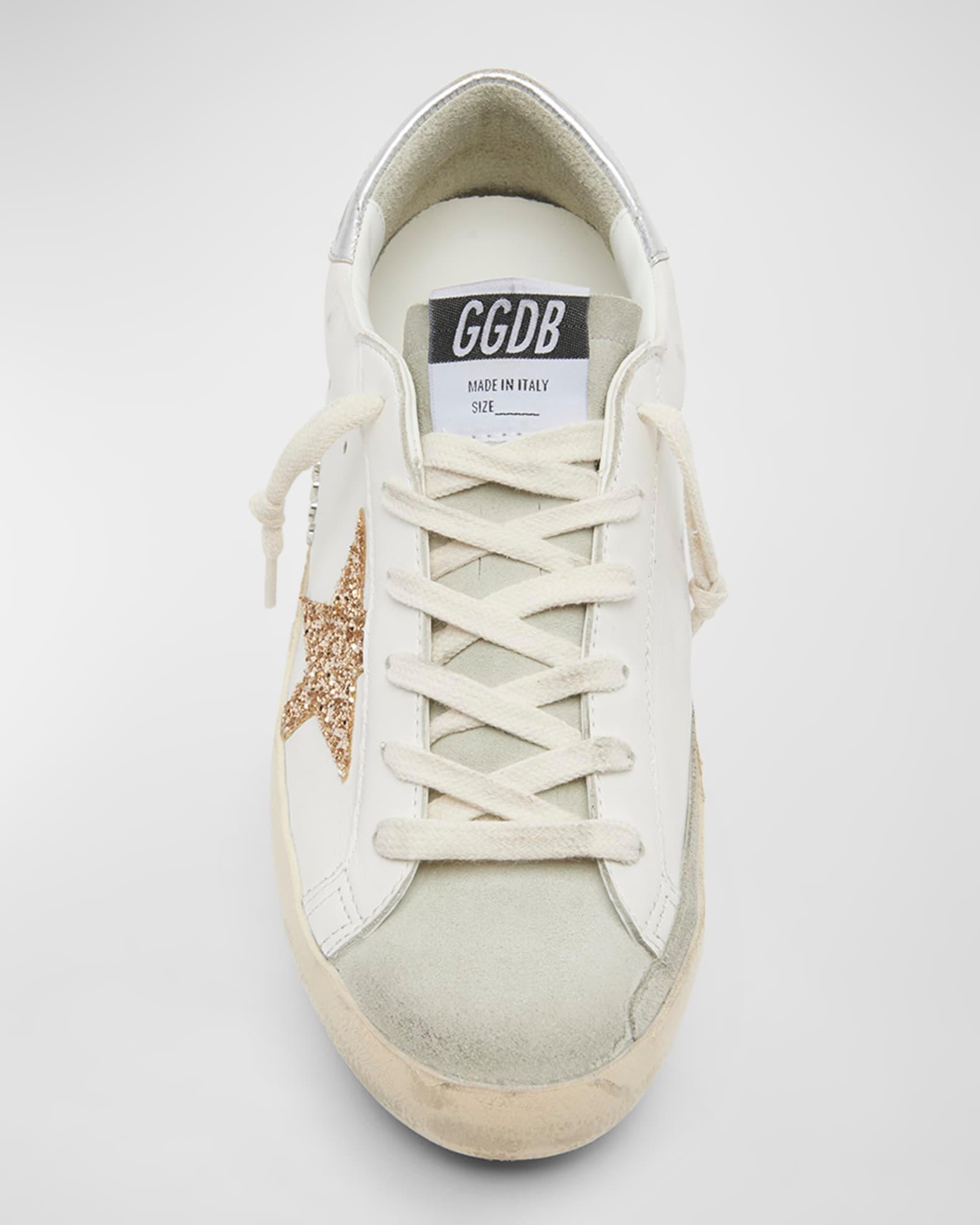 Superstar Leather Glitter Low-Top Sneakers Product Image