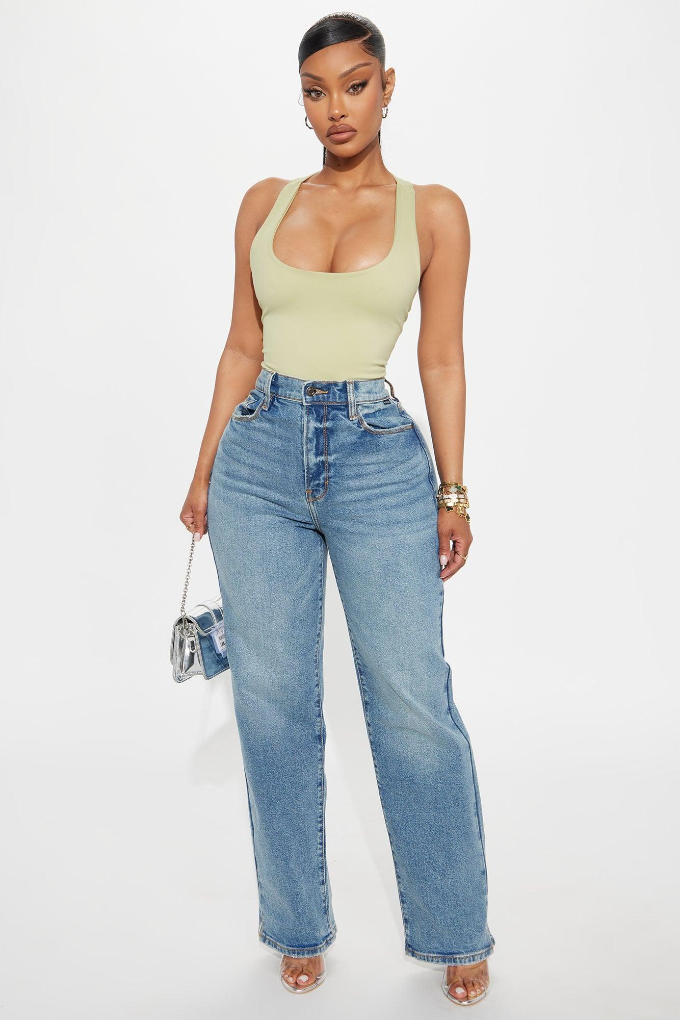 Sarafiena Double Lined Scoop Neck Bodysuit - Sage Product Image