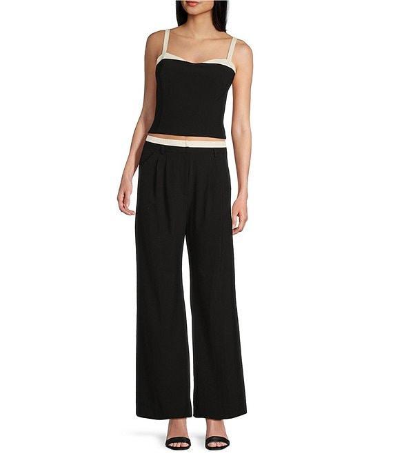 I.N. San Francisco Contrast Corset Coordinating Crop Top Product Image