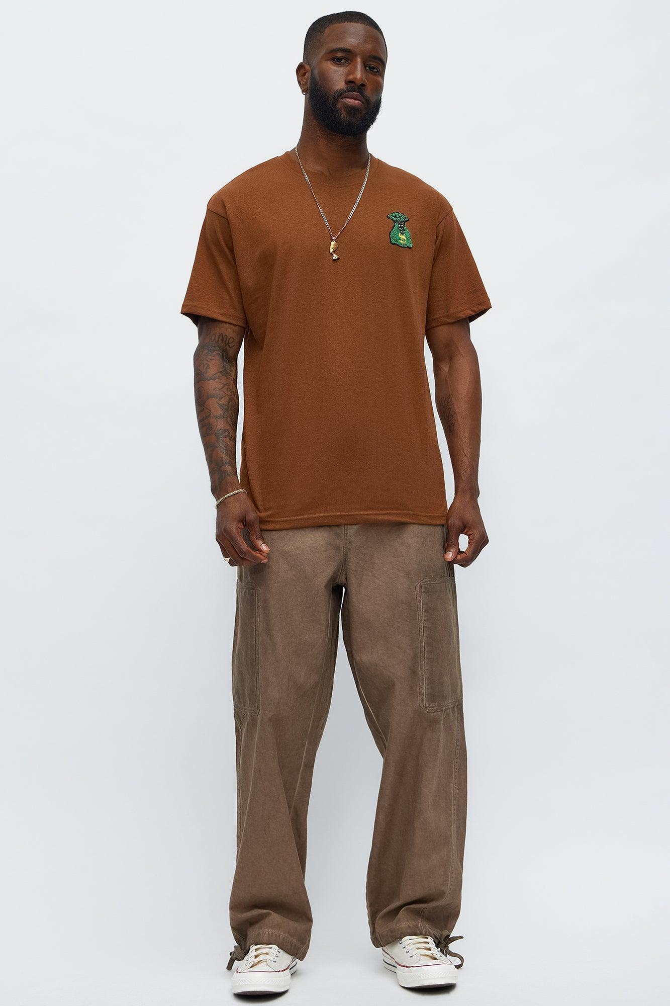 Lil Money Bag Short Sleeve Tee - Khaki Male Product Image