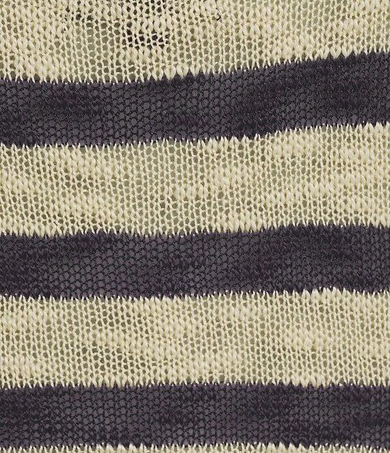 Angie Sleeveless Scoop Neck Striped Knit Tank Top Product Image