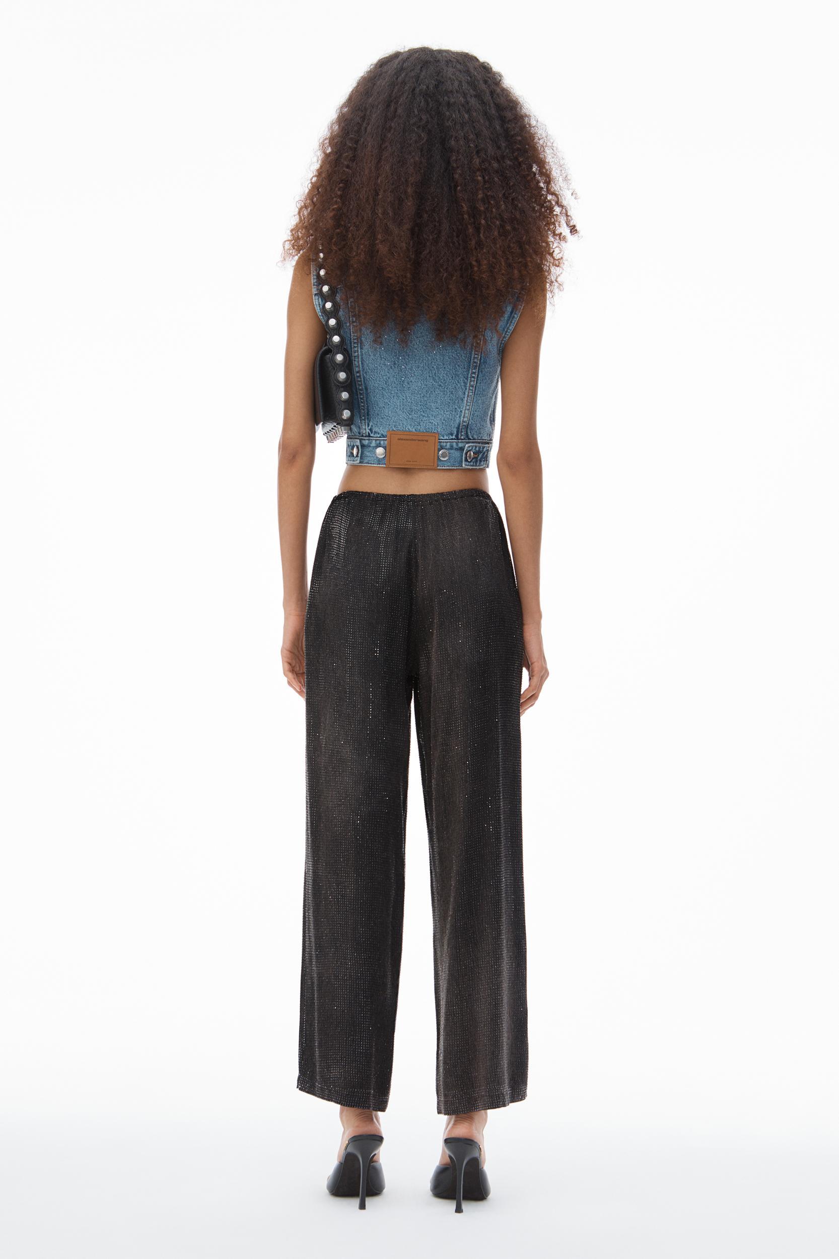 Crystal Hotfix Slim Relaxed-fit Pants Product Image