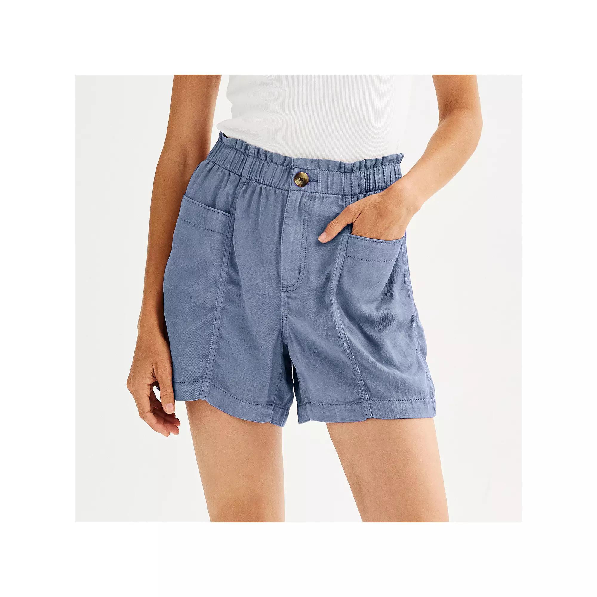 Women's Sonoma Goods For Life® Utility Paperbag Shorts, Size: XL, Red Mauve Product Image