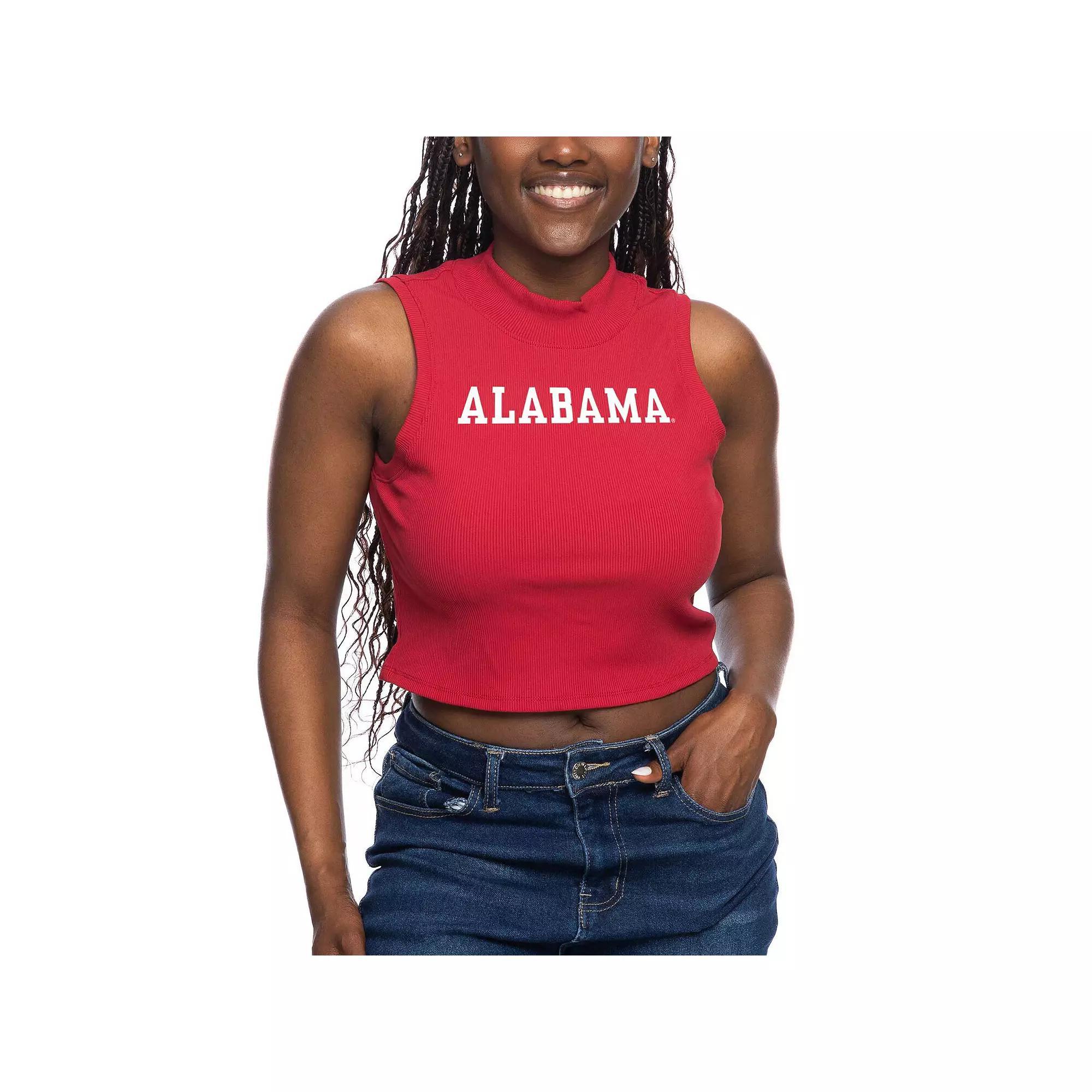 Women's ZooZatz Crimson Alabama Crimson Tide Cropped Tank Top, Size: Medium, Red Product Image