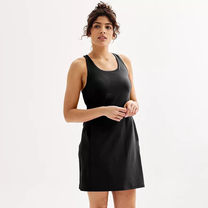 Women's Tek Gear® Ultrastretch Dress with Built-In Bra, Size: XS, Mineral Black Product Image