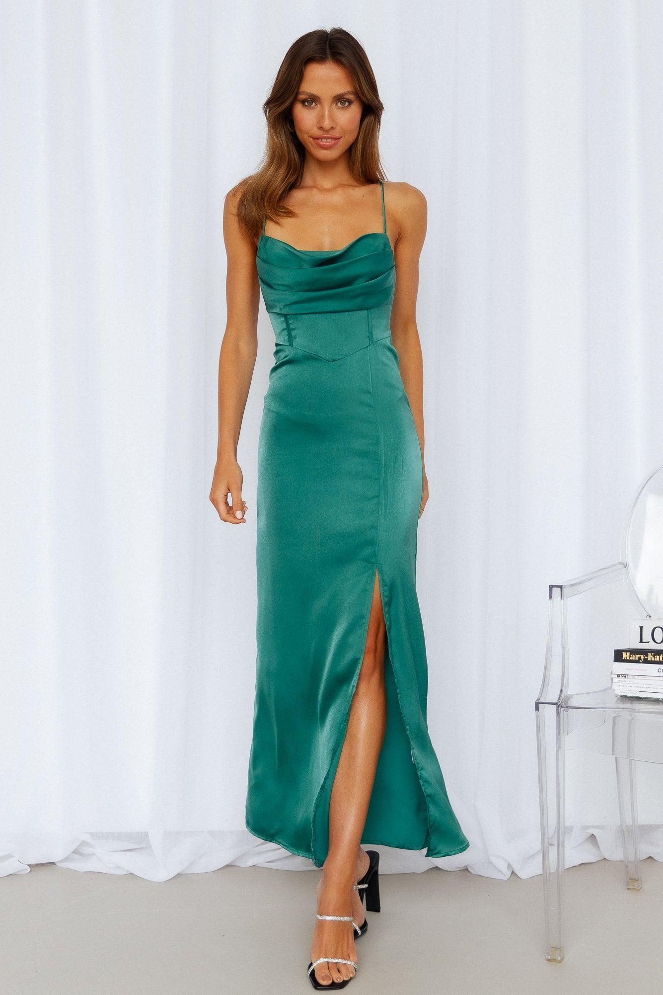 Golden Thoughts Maxi Dress Green Product Image