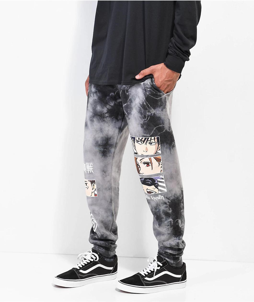 Episode x jujutsu Kaisen Black Tie Dye Sweatpants Product Image