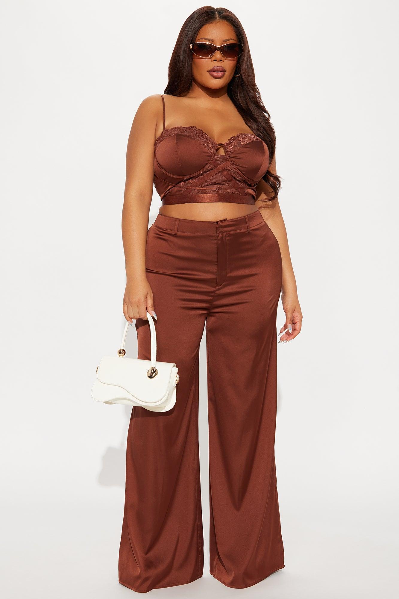 In Your Dreams Pant Set - Chocolate Product Image