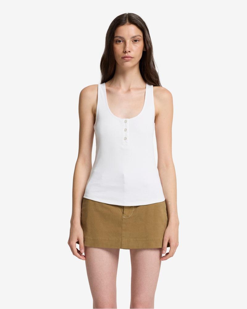 Ribbed Henley Tank Product Image