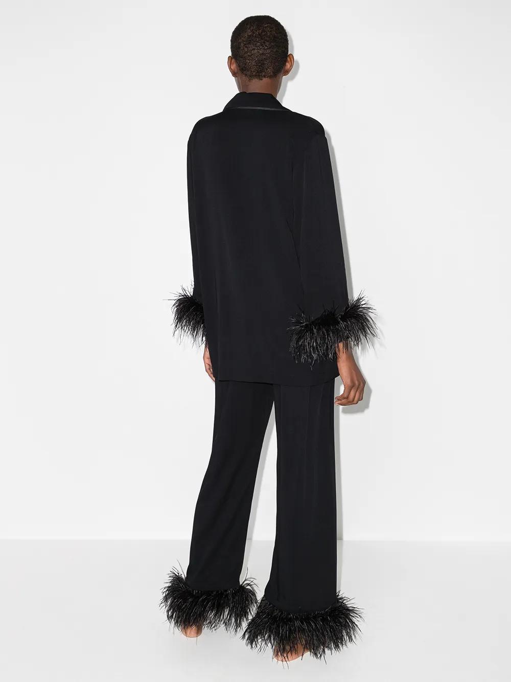 feather detail pajama set Product Image