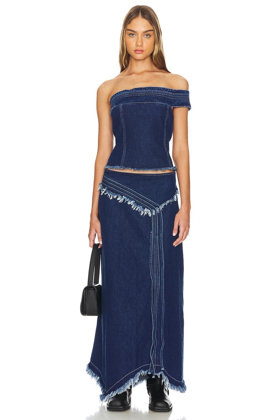 Mademe Denim Top LIONESS Product Image