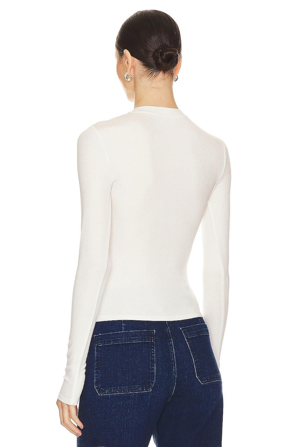 Lovers and Friends Hailey Long Sleeve Tee in White Product Image