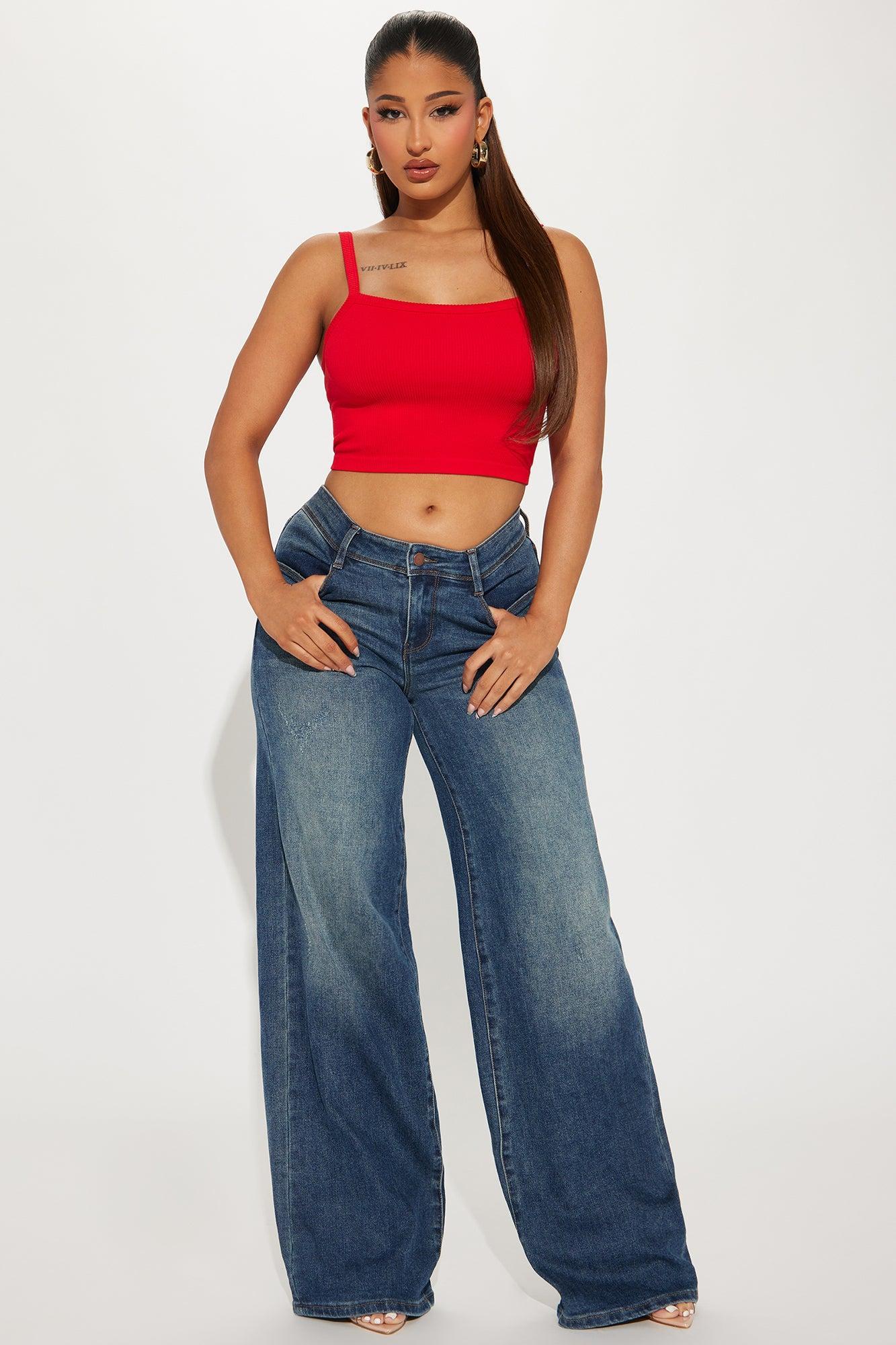 Everyday Cutie Ribbed Seamless Cami - Red Product Image