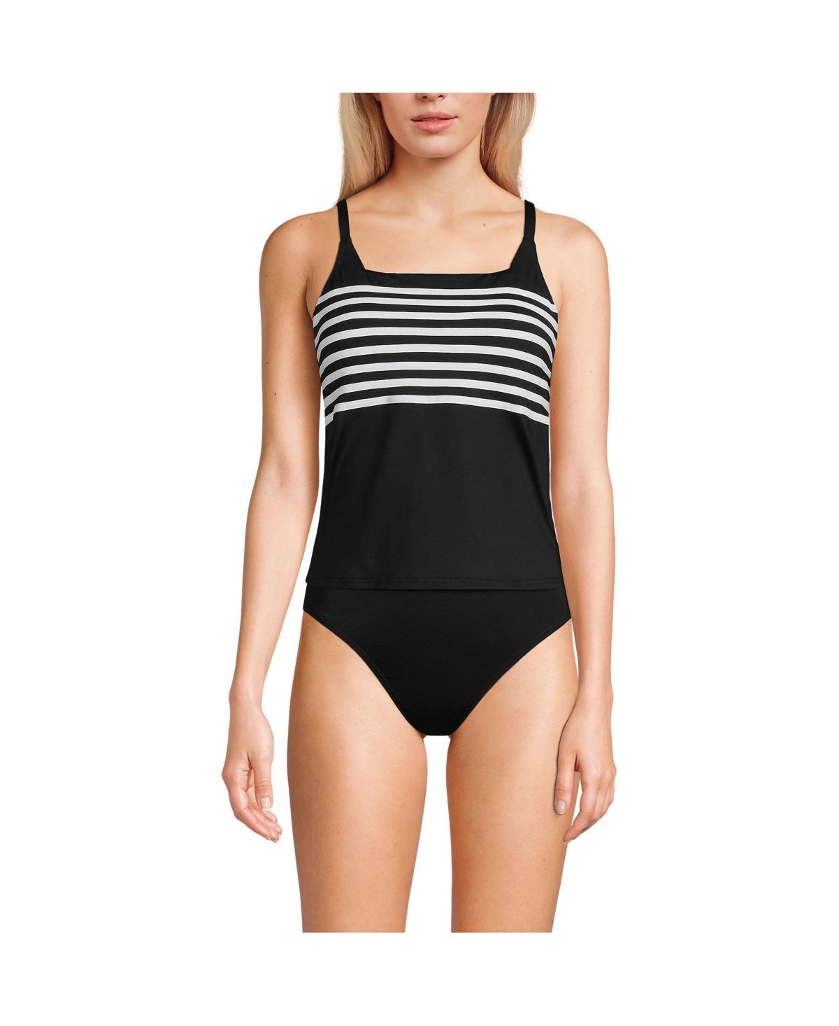 Womens Lands End D-Cup Chlorine Resistant Squareneck Tankini Swimsuit Top Product Image