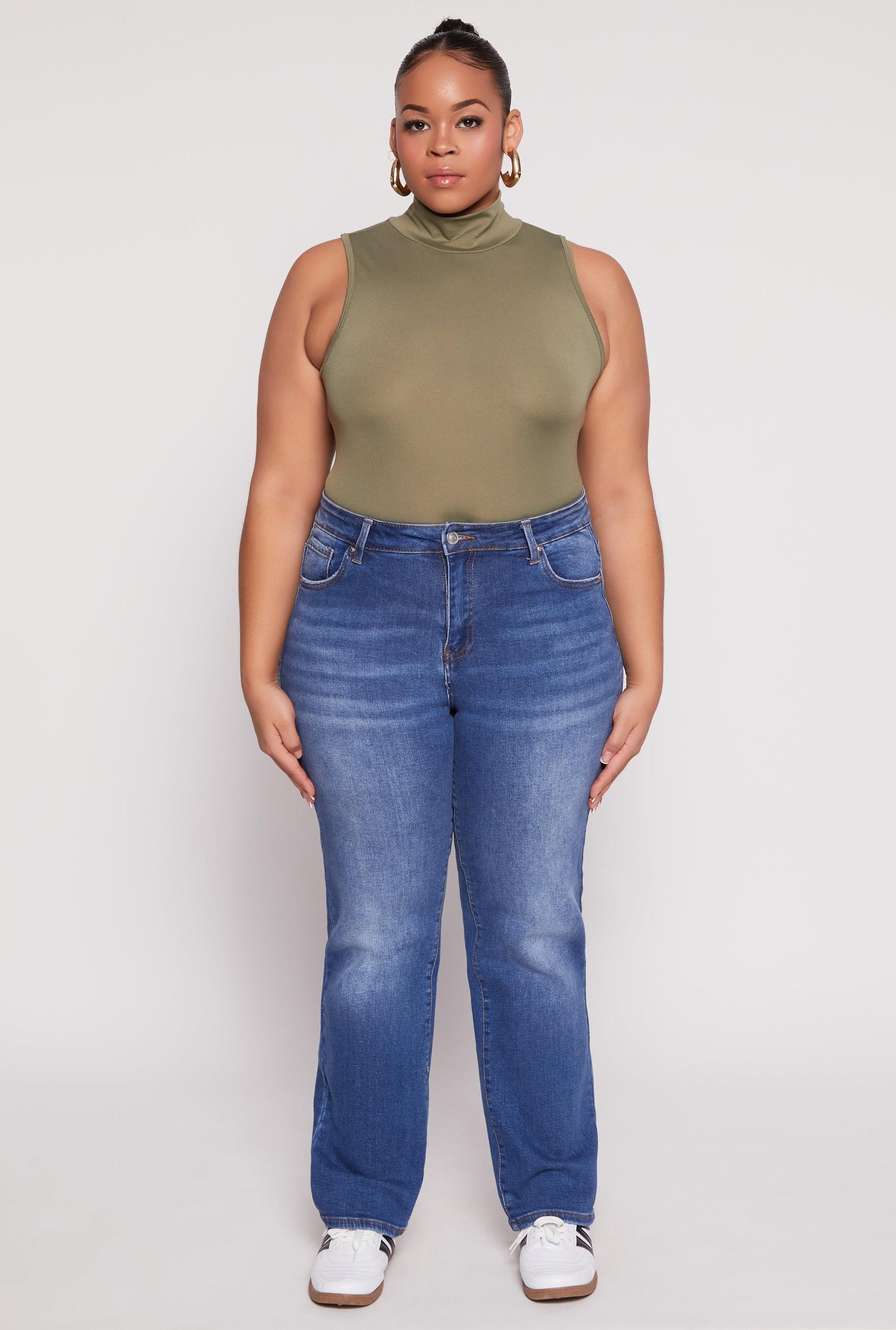 Womens Plus Size Sleeveless Mock Neck Top Product Image