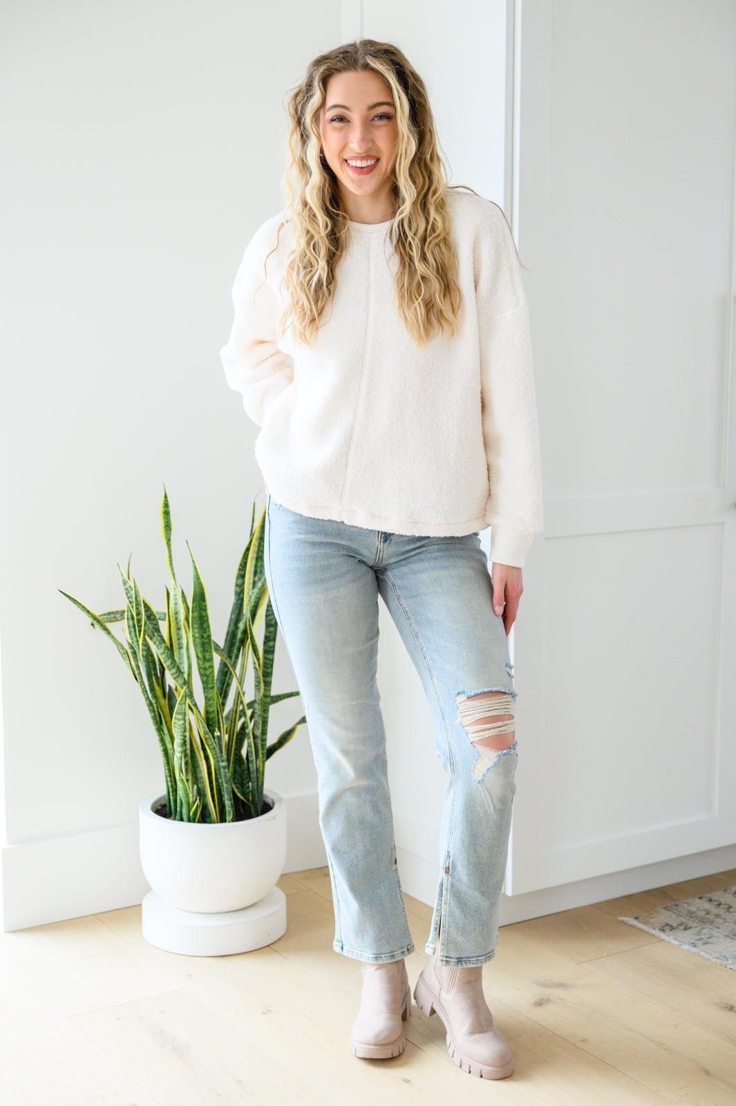 Ashley Hi-Waist Destroyed Boyfriend Jeans (Online Exclusive) Product Image
