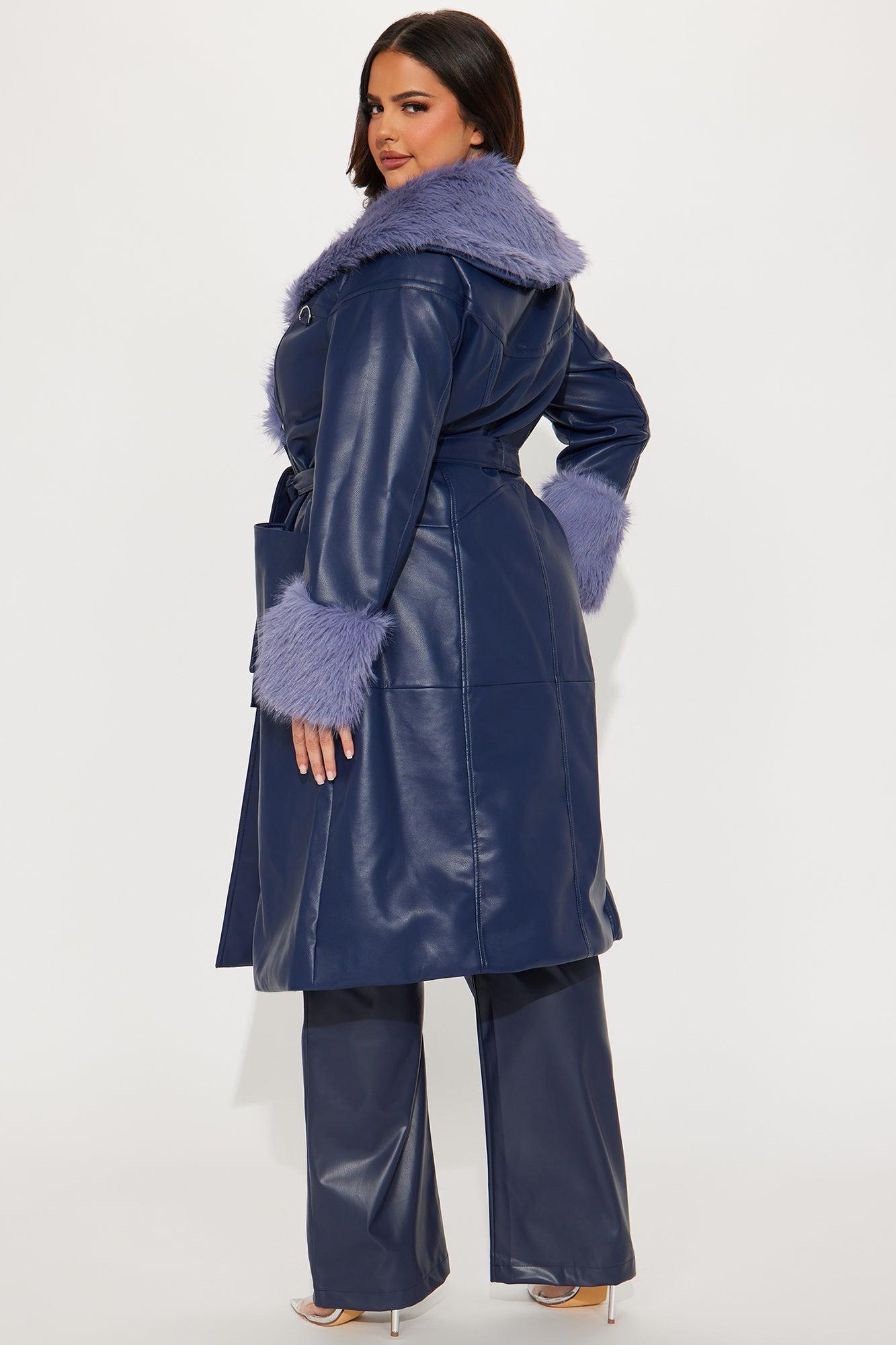 On A Pedestal Trench Coat - Navy Product Image