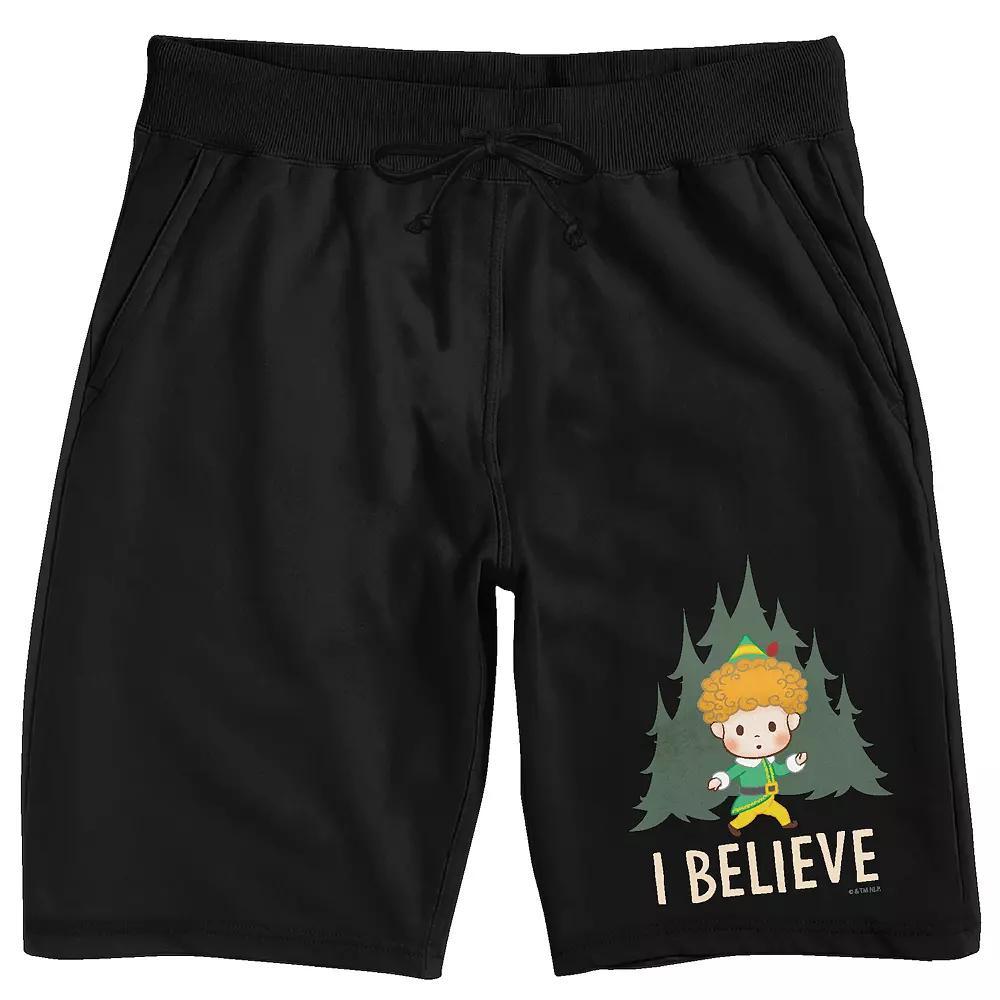 Men's Elf I Believe Buddy Sleep Shorts, Size: XXL, Black Product Image