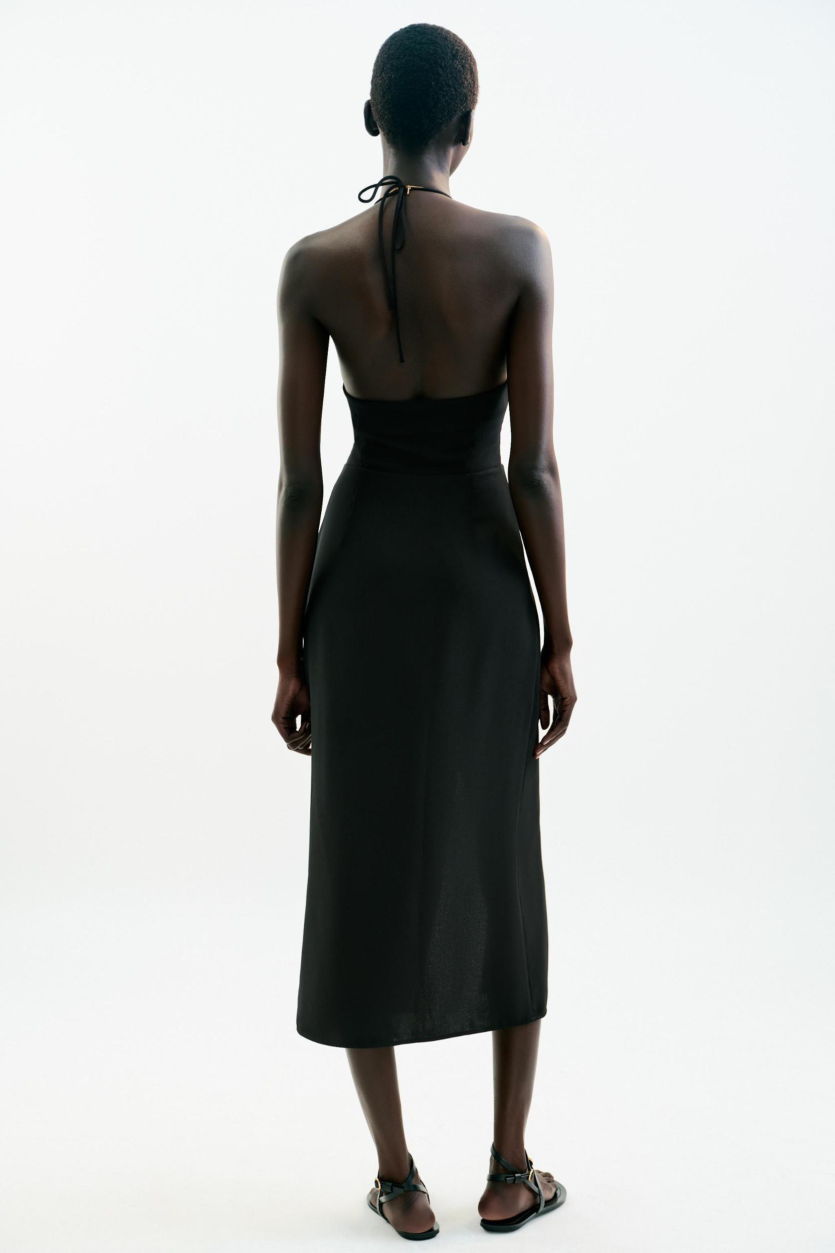 GOLD APPLIQUÉ MIDI DRESS Product Image