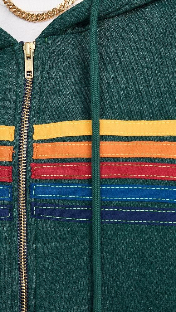 Aviator Nation 5 Stripe Relaxed Zip Hoodie | Shopbop Product Image