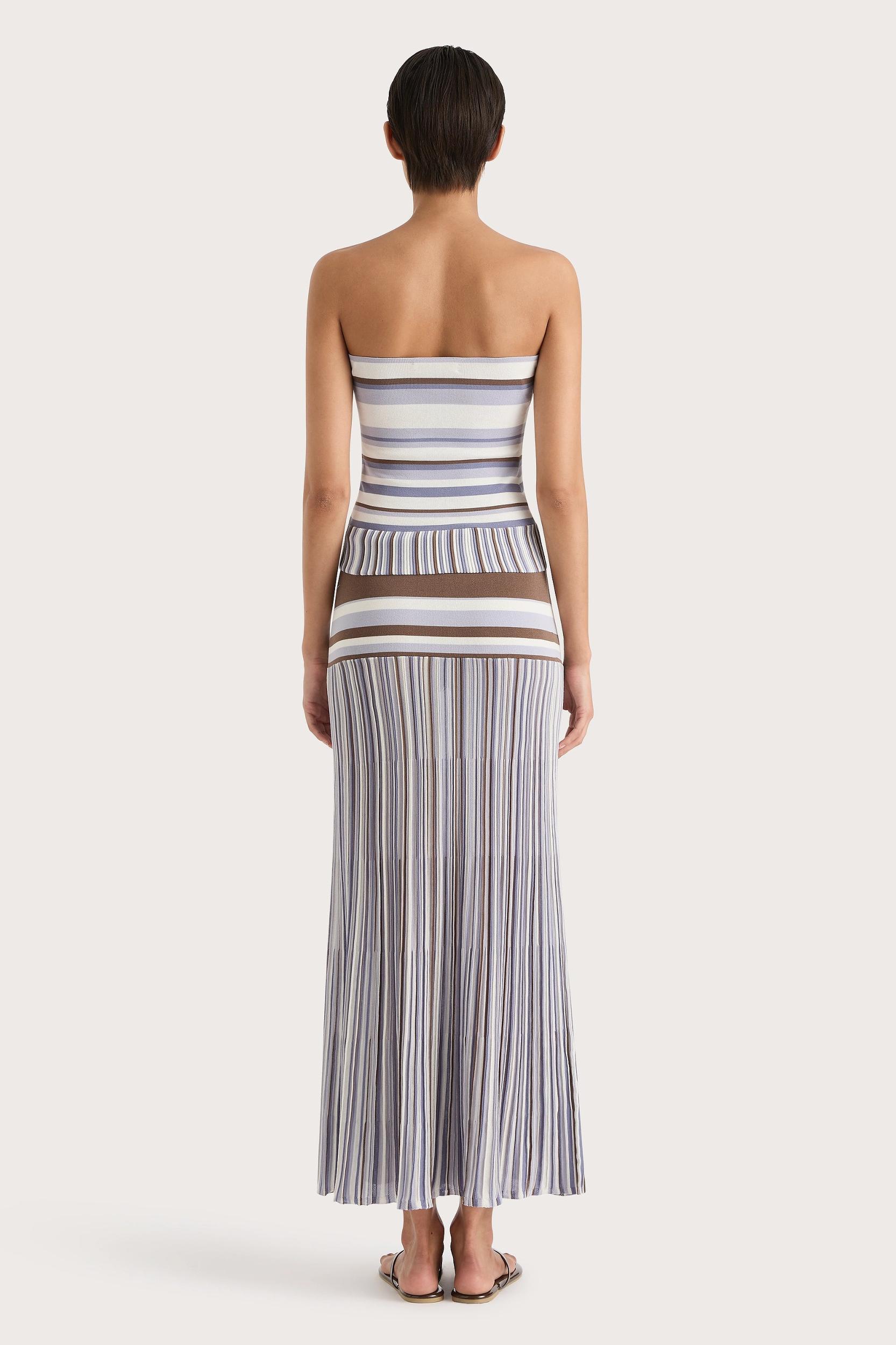 Citara Strapless Top Pale Blue Stripe Product Image