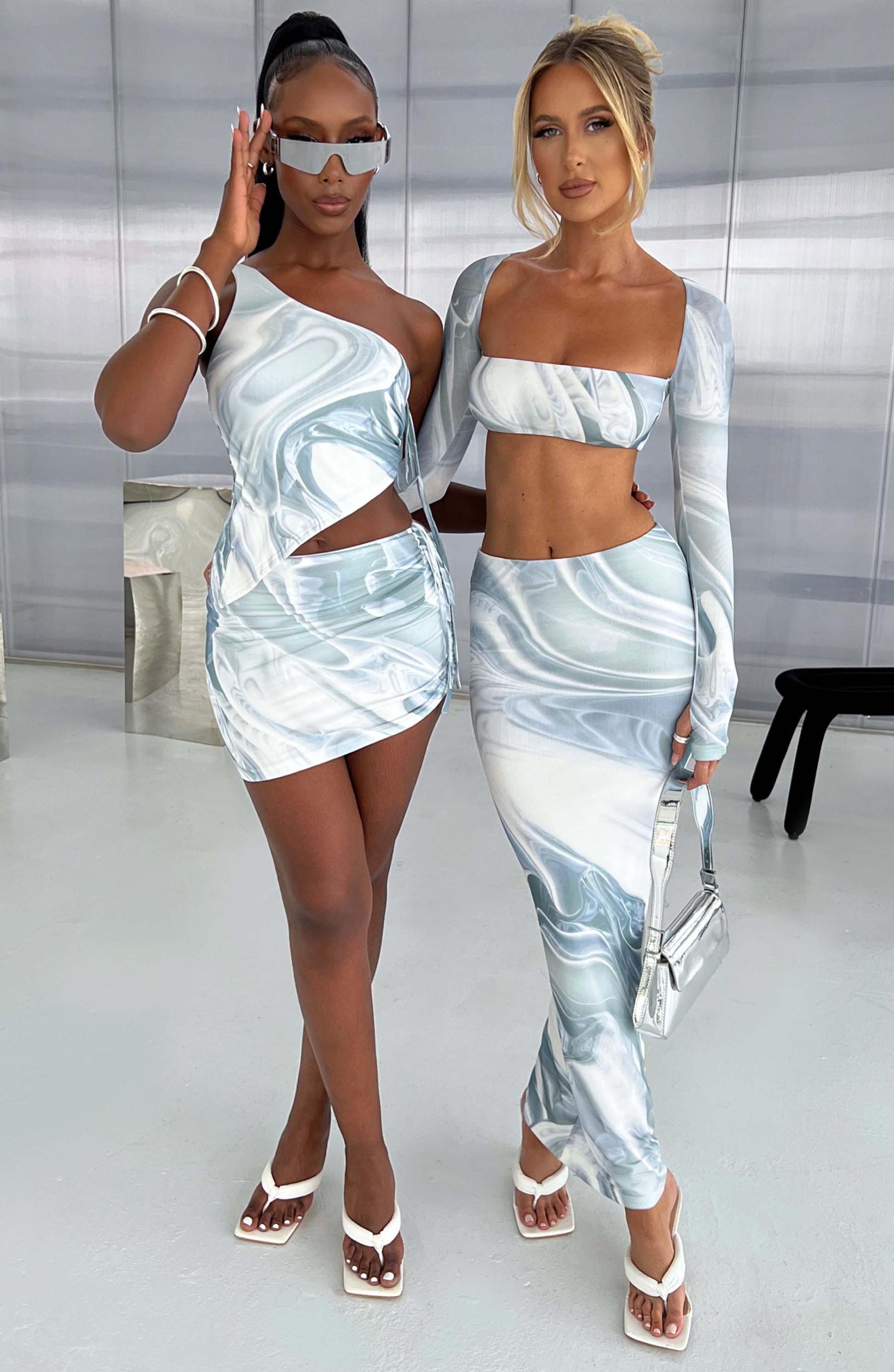 Lucianna Top - Grey Haze Print Product Image