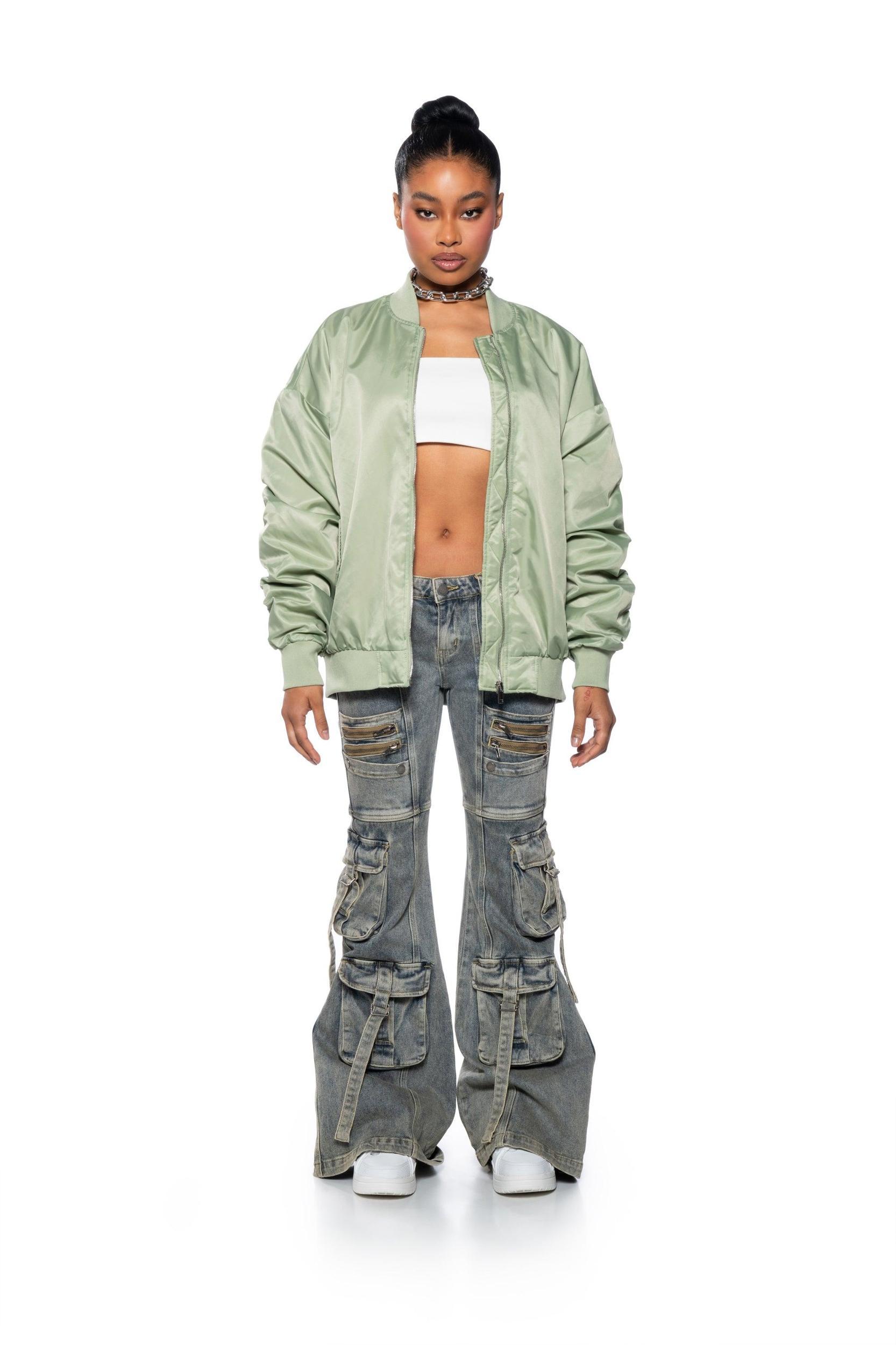 BRING IT BACK BOMBER WITH QUILTED LINING Product Image