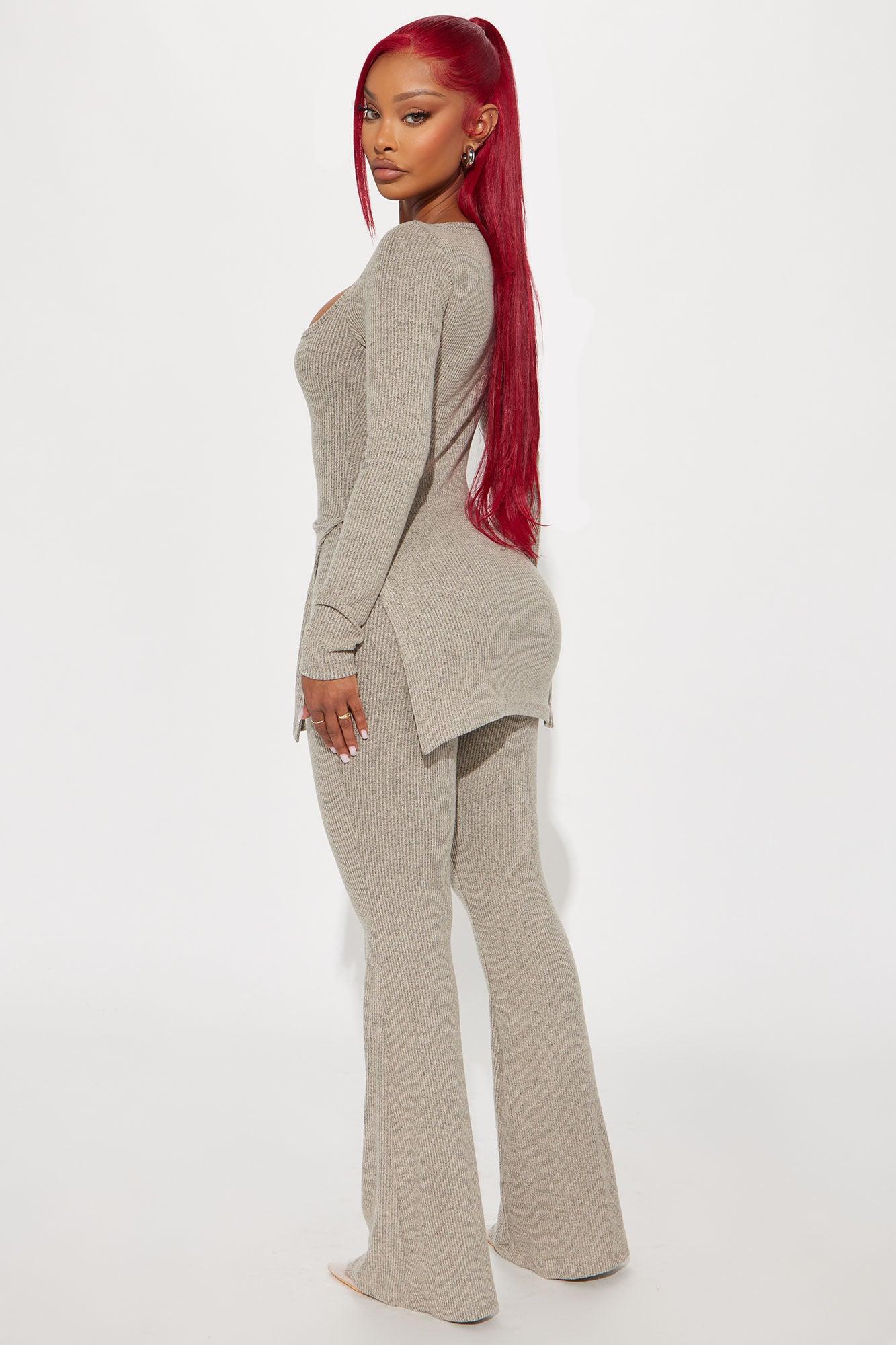 Chloe Cozy Pant Set - Oatmeal Product Image