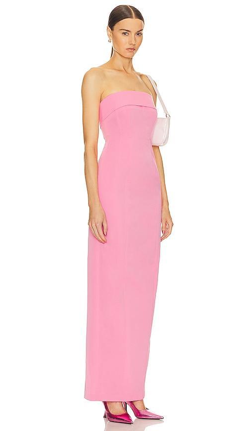Tech Gabardine Long Strapless Dress Helsa Product Image