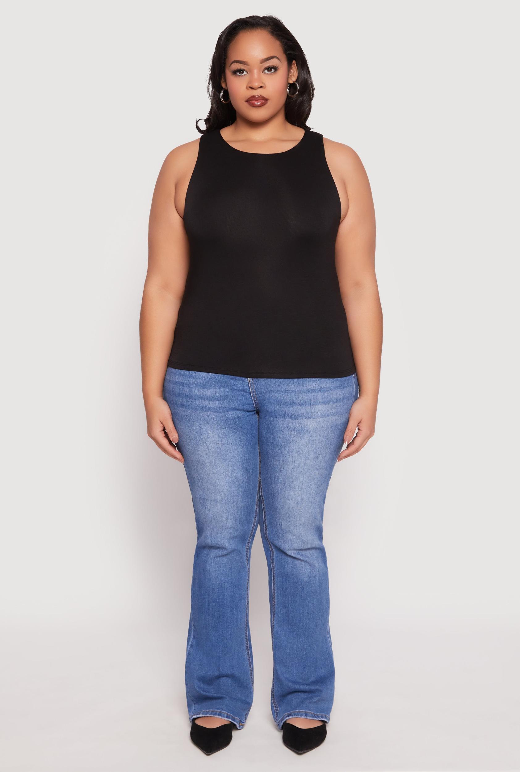 Womens Plus Size Double Layer Tank Top Product Image