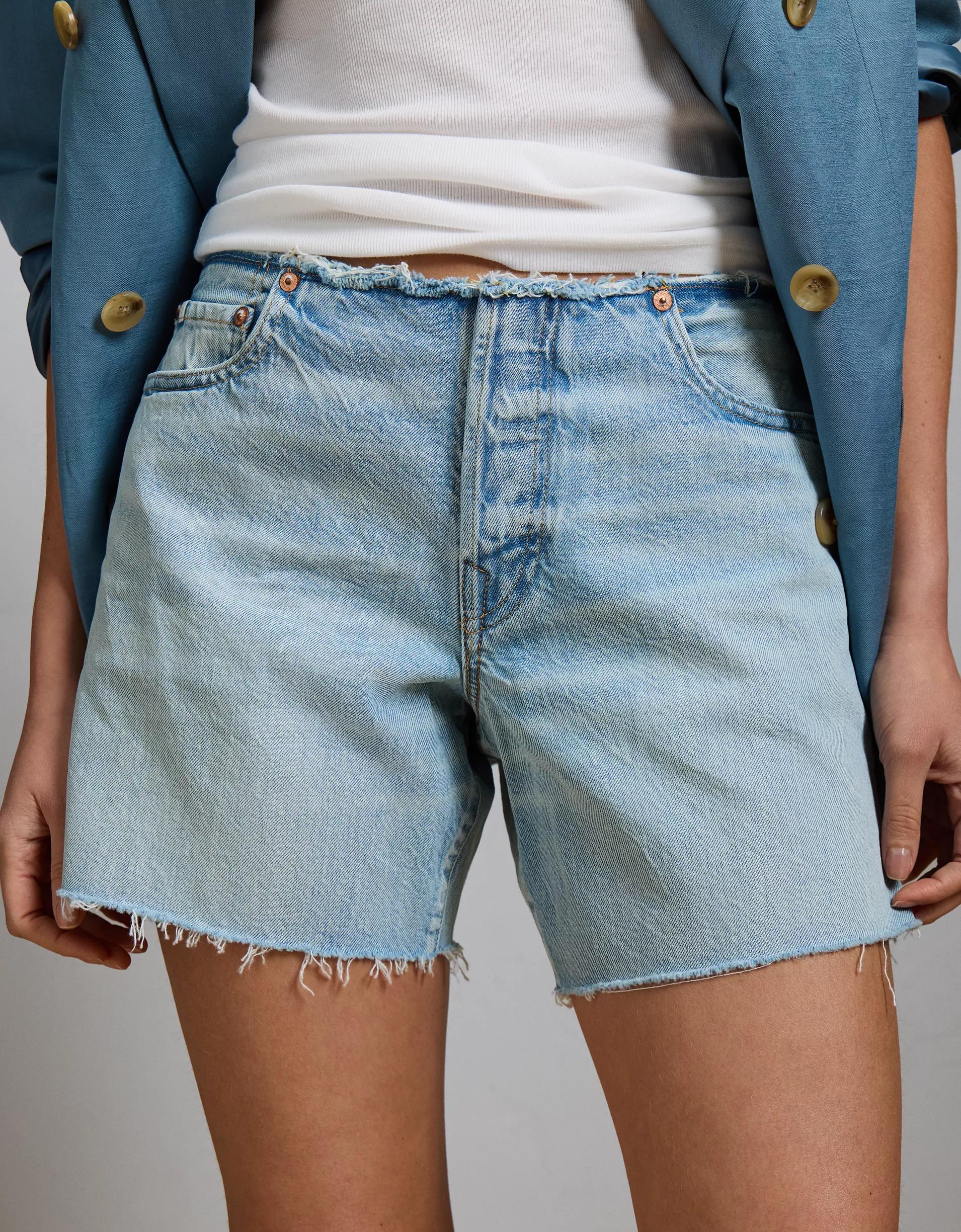 AE77 Premium Classic Long Denim Short Product Image