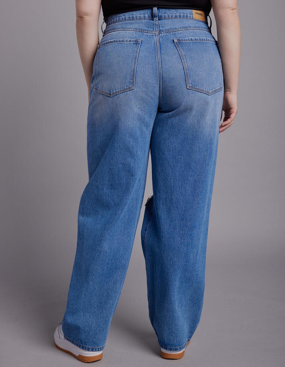RSQ Womens High Rise Baggy Jeans - MEDIUM WASH Product Image